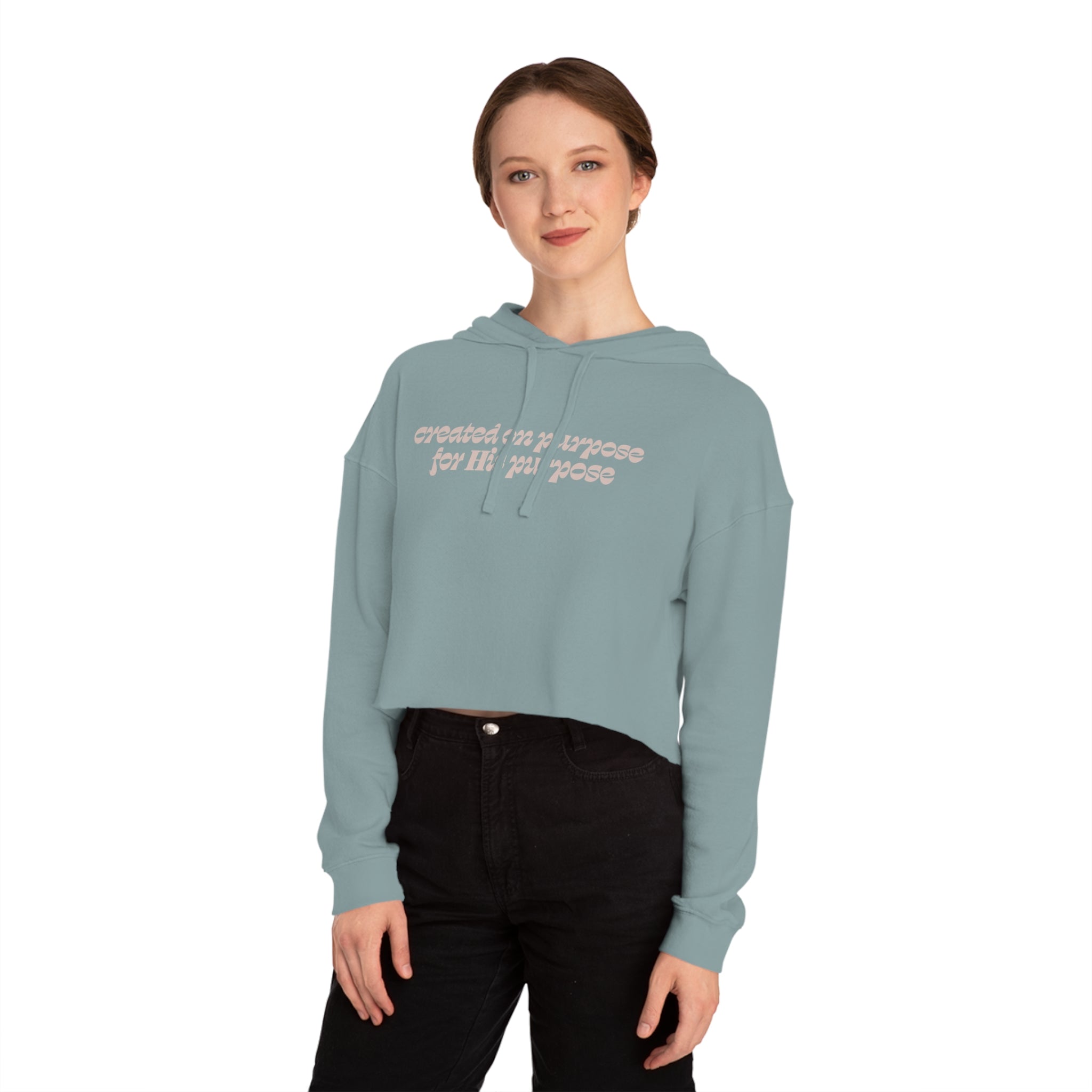 Esther 4:14 Women’s Cropped Hooded Sweatshirt